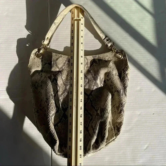 Maurizio Taiuti Genuine Leather Python Shoulder Purse - Picture 13 of 15